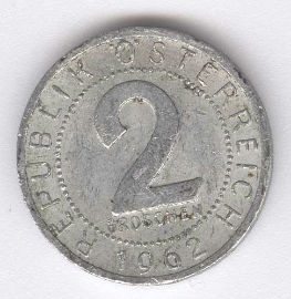 Austria 2 Groschen de 1962