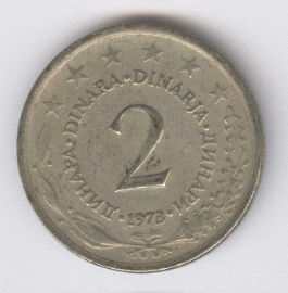Yugoslavia 2 Dinara de 1973