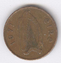 Irlanda 1/2 Penny de 1971