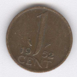 Holanda 1 Cent de 1952