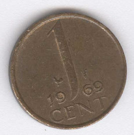 Holanda 1 Cent de 1969