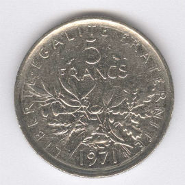 Francia 5 Francs de 1971