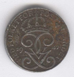 Suecia 1 Ore de 1947