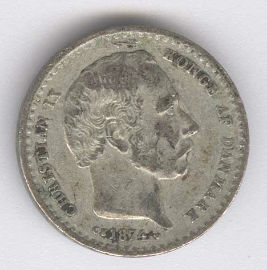 Dinamarca 25 Ore de 1874