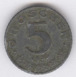 Austria 5 Groschen de 1957