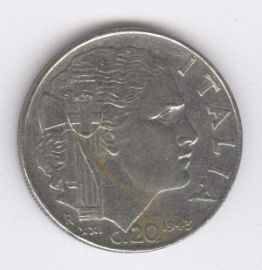 Italia 20 Centesimi de 1943 (XXI)