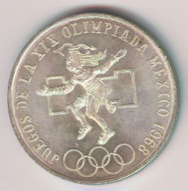 Mexico 25 Pesos de 1968